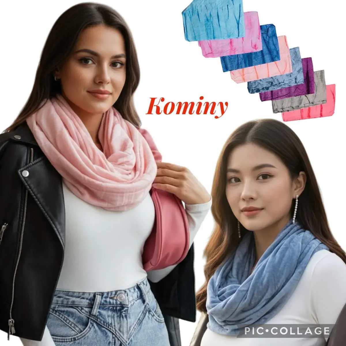 Kominy damskie mix kolorów miękkie i lekkie