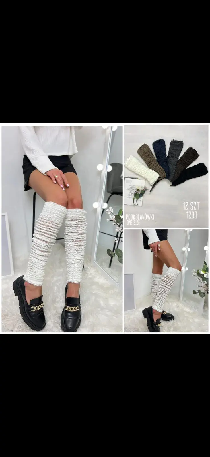 Skarpetki Damskie Leg Warmers 12 szt