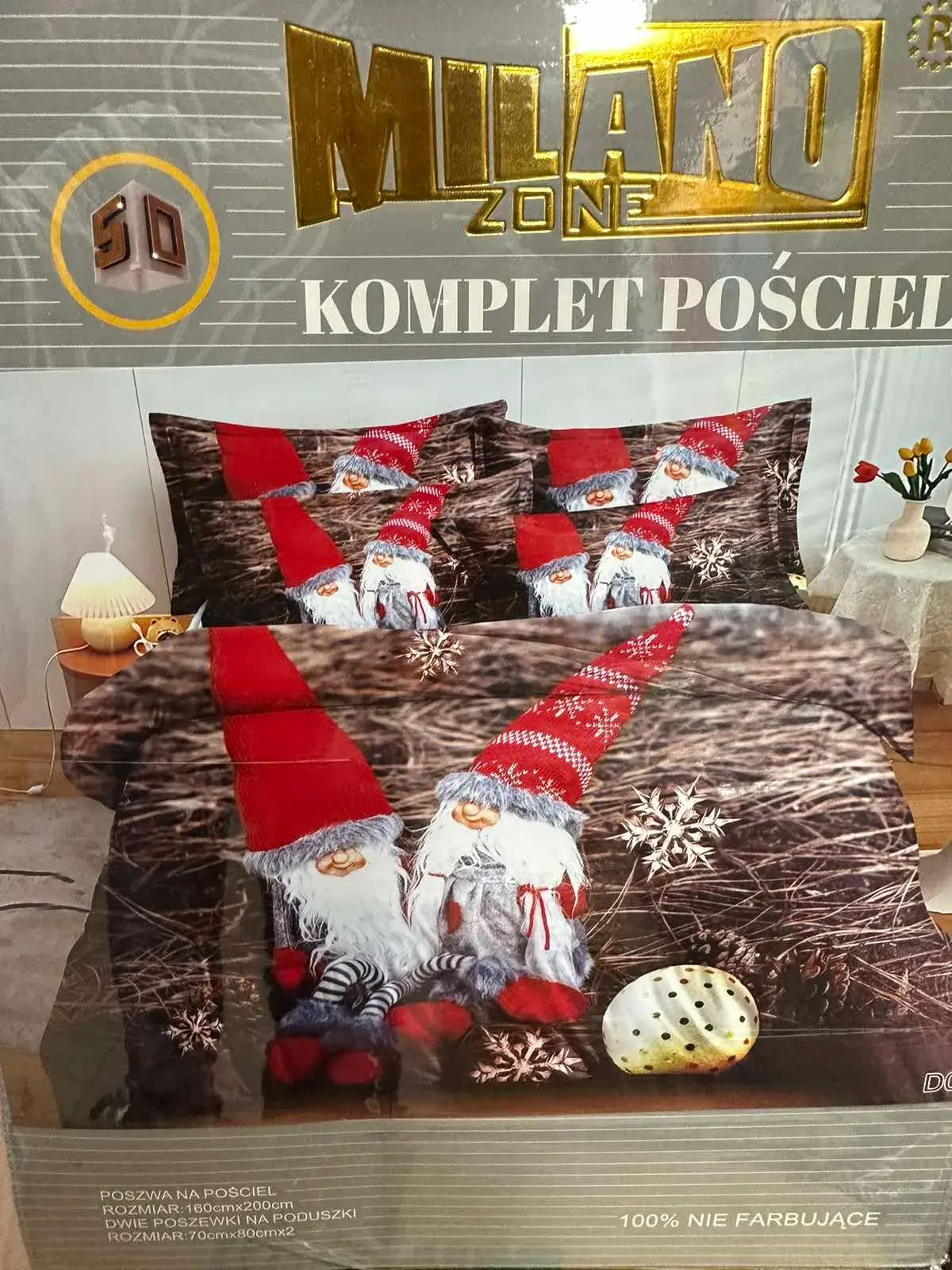 Komplet Pościeli 3CZ 160/200 Milano Gnomy 3D