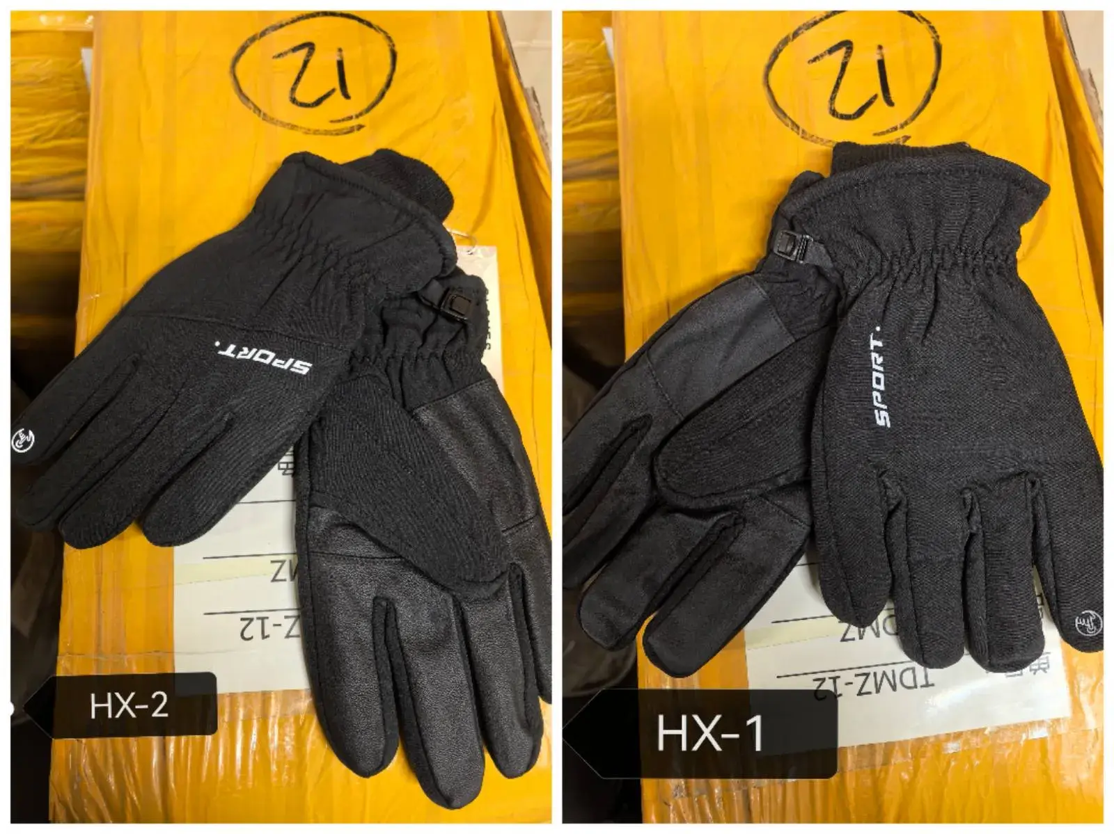 Rękawiczki damskie Sport HX-1 ZWMT czarne