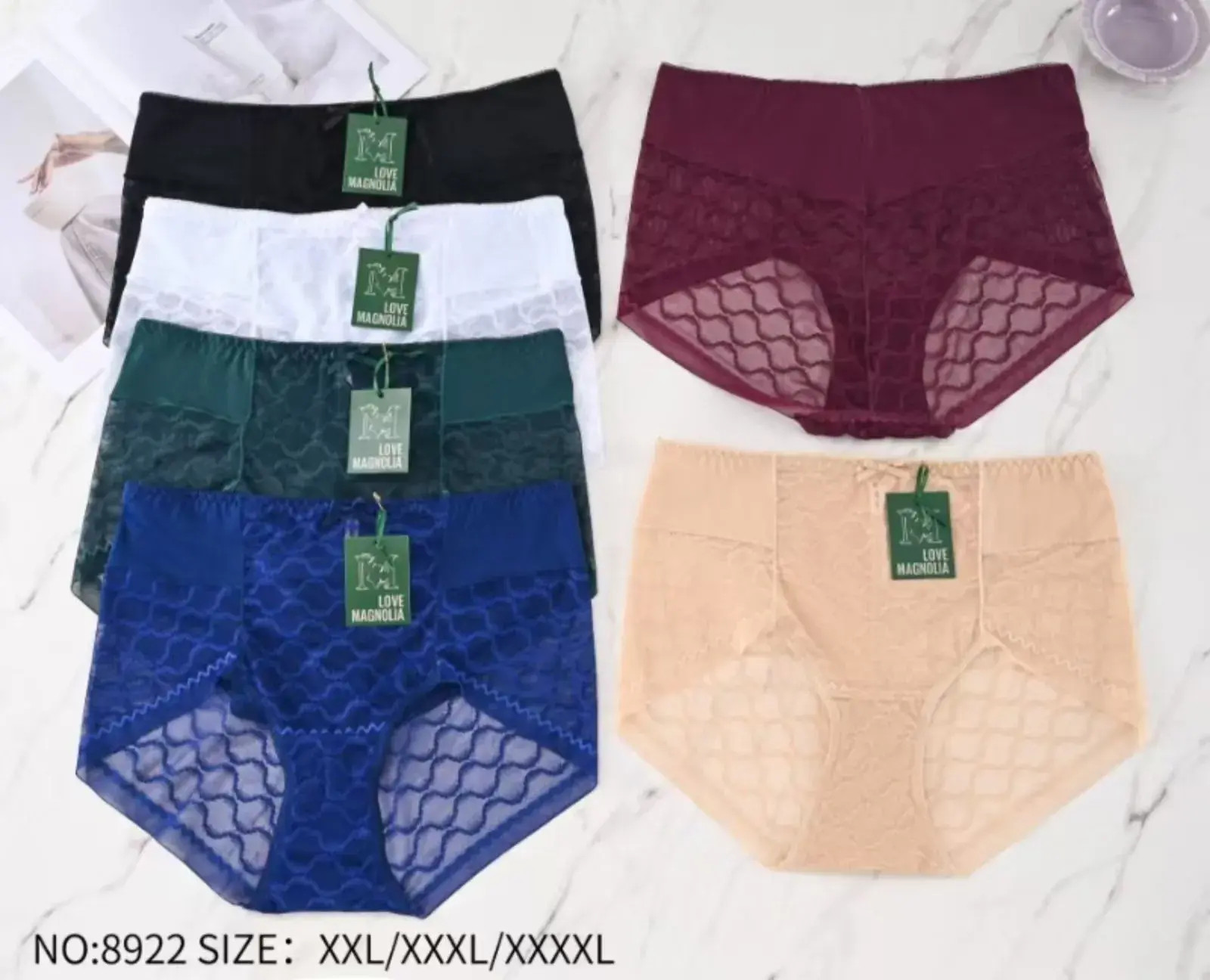 Majtki damskie rozmiary XXL/XXXL/XXXXL, 6 kolorów