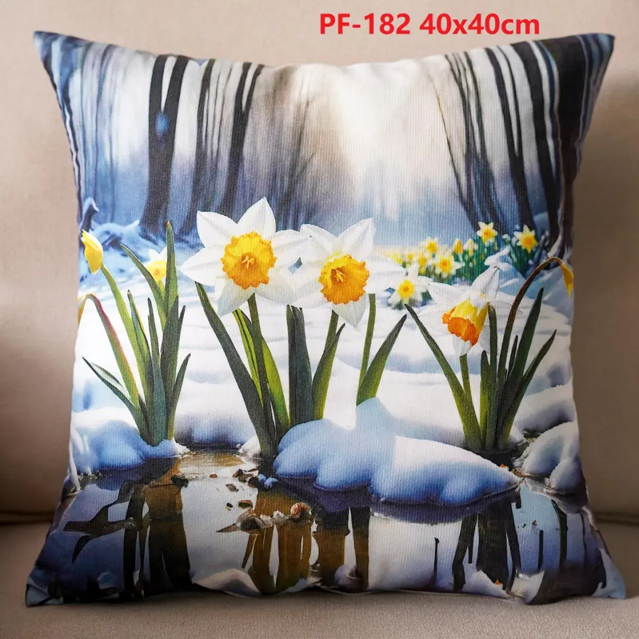 Poszewki 40x40 cm Wielkanoc z narcyzami PF-182