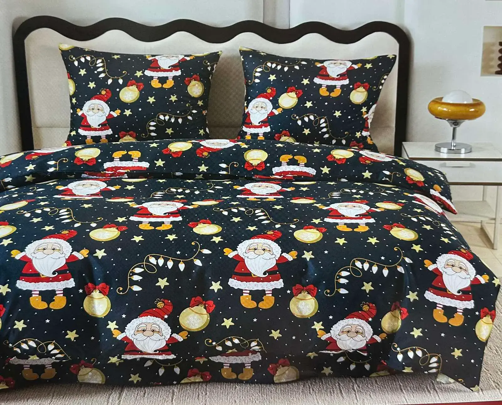 Komplet pościeli 3D świąteczny 200/220 Santa Claus