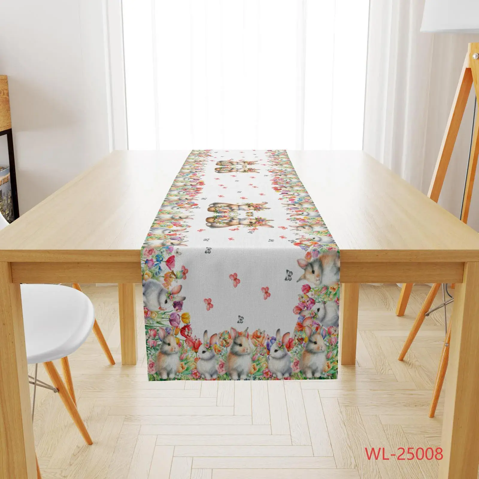Bieżnik Wielkanocny 150/300 z motywem królików