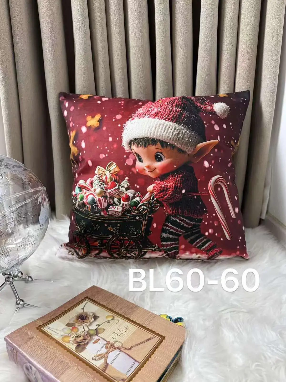 Poszewki na poduszkę 60x60 elf świąteczny BLL60-60