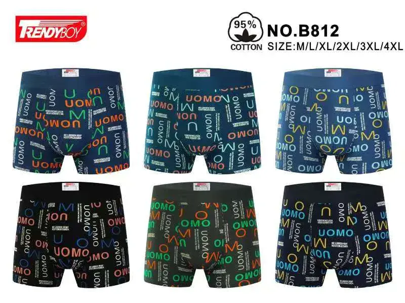 Bokserki męskie Rendboy M-4XL, bawełna 95%, 6 szt