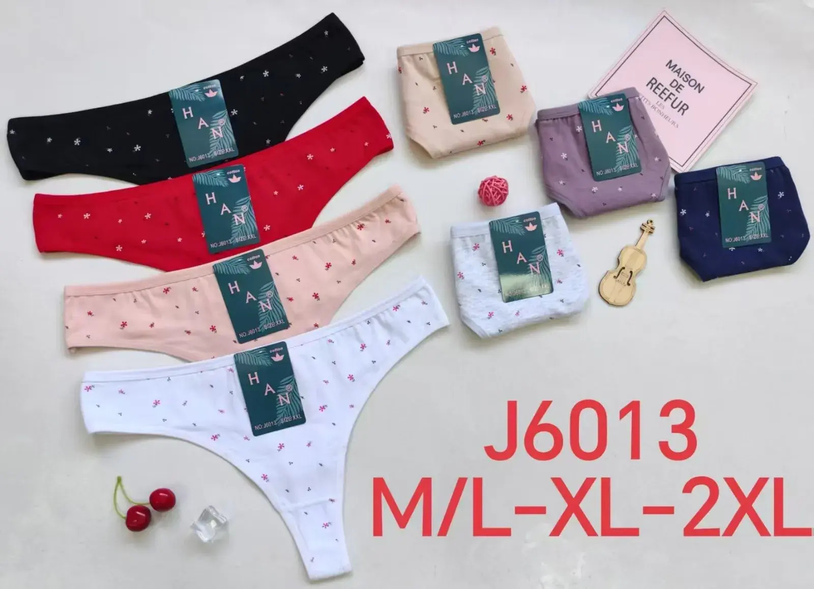 Majtki damskie HAN J6013 M/L-XL-2XL, 5 szt.