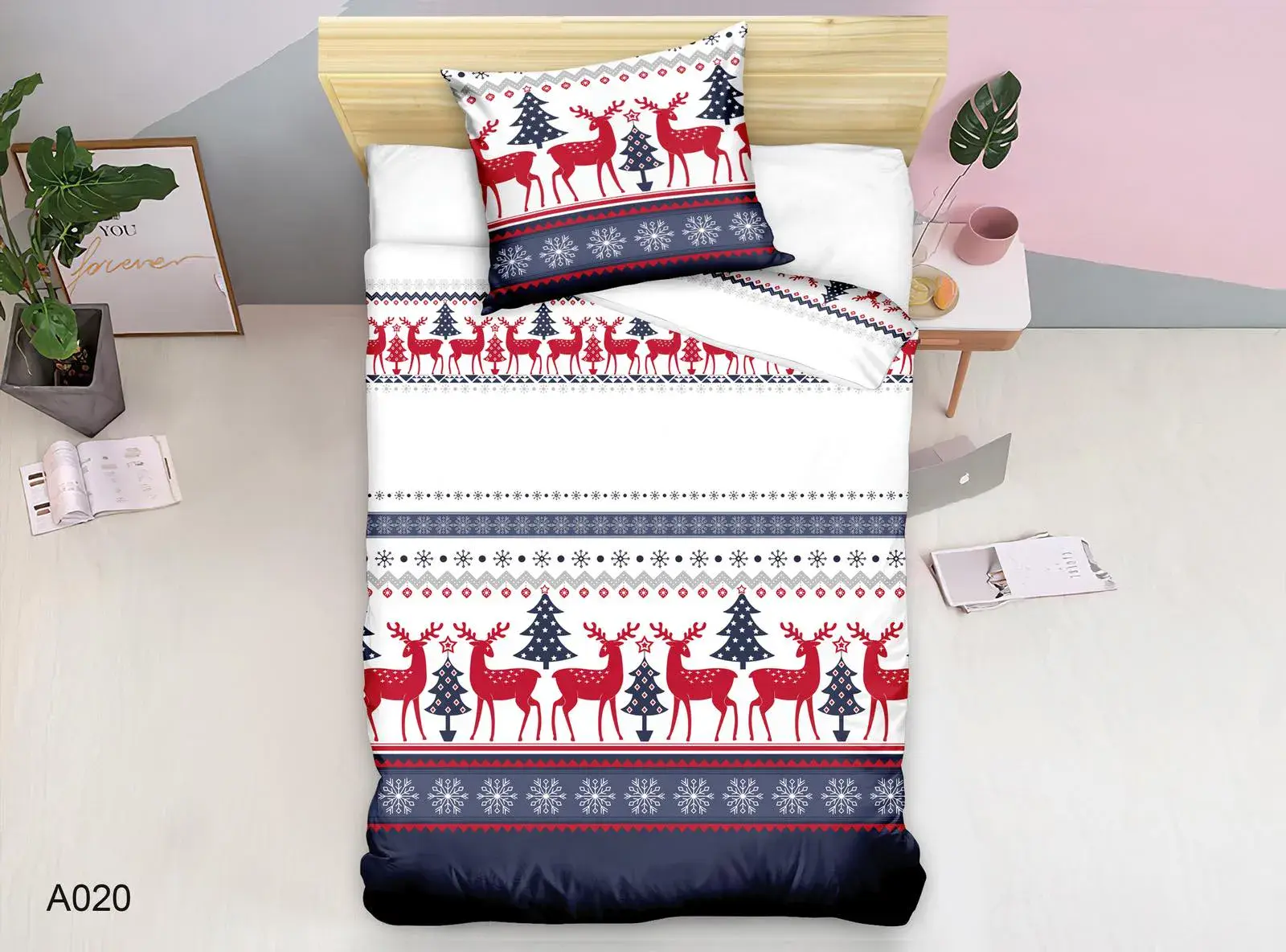 Komplet Pościel 140/200 Fashion Home Satyna Bawełna 2CZ