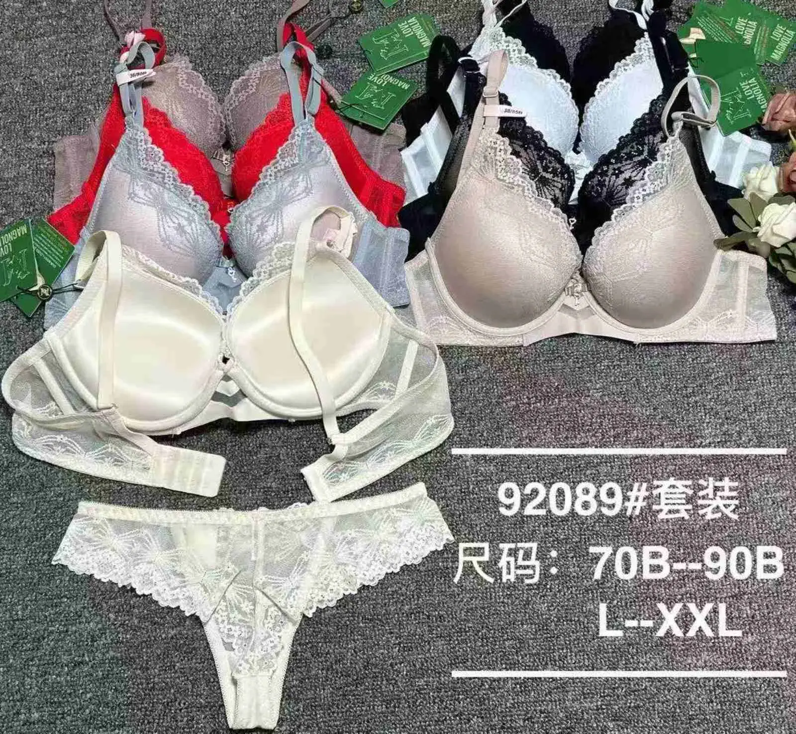 Komplet bielizny damskiej push-up 70B-90B L-XXXL