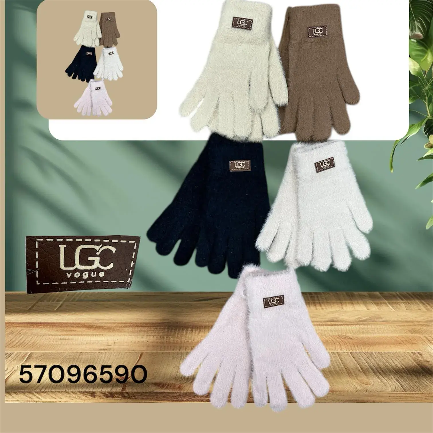 Rękawiczki damskie futrzane LGC VOGUE 57096590