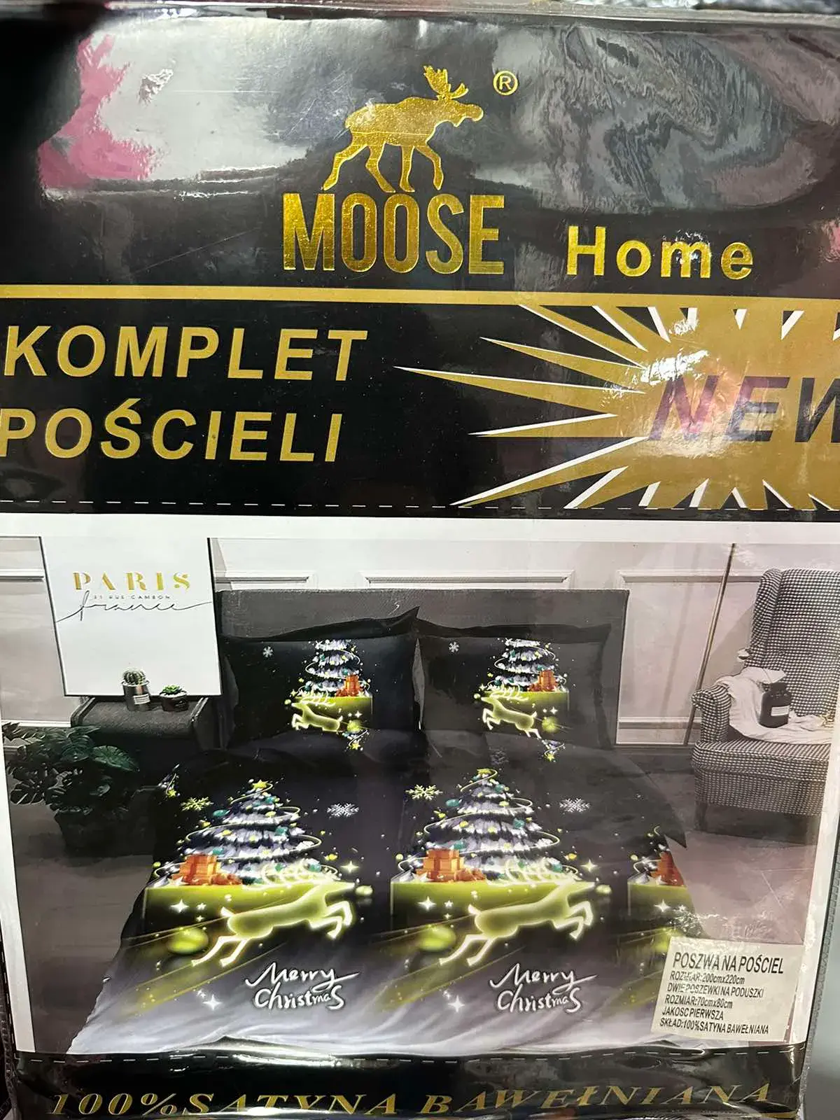 Komplet Pościeli 3CZ 200/220 Moose Home Paris