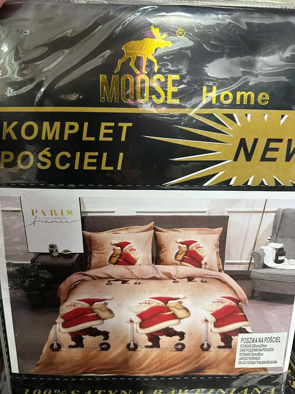 Komplet Pościeli 3cz Santa 200/220 Moose Home