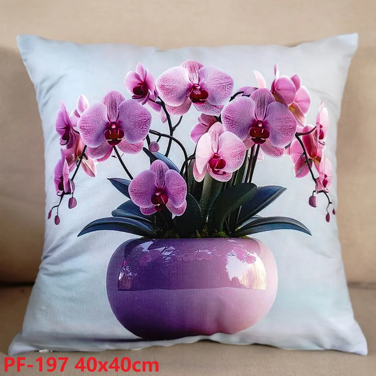 Poszewki na poduszkę 40x40 cm orchidea PF-197