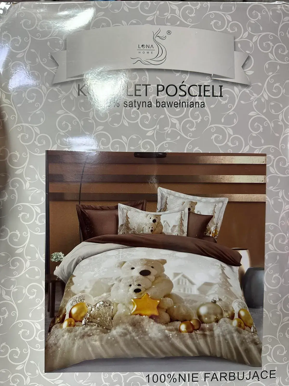 Komplet Pościel 4CZ 160/200 Lena z misiem 100% bez barwników