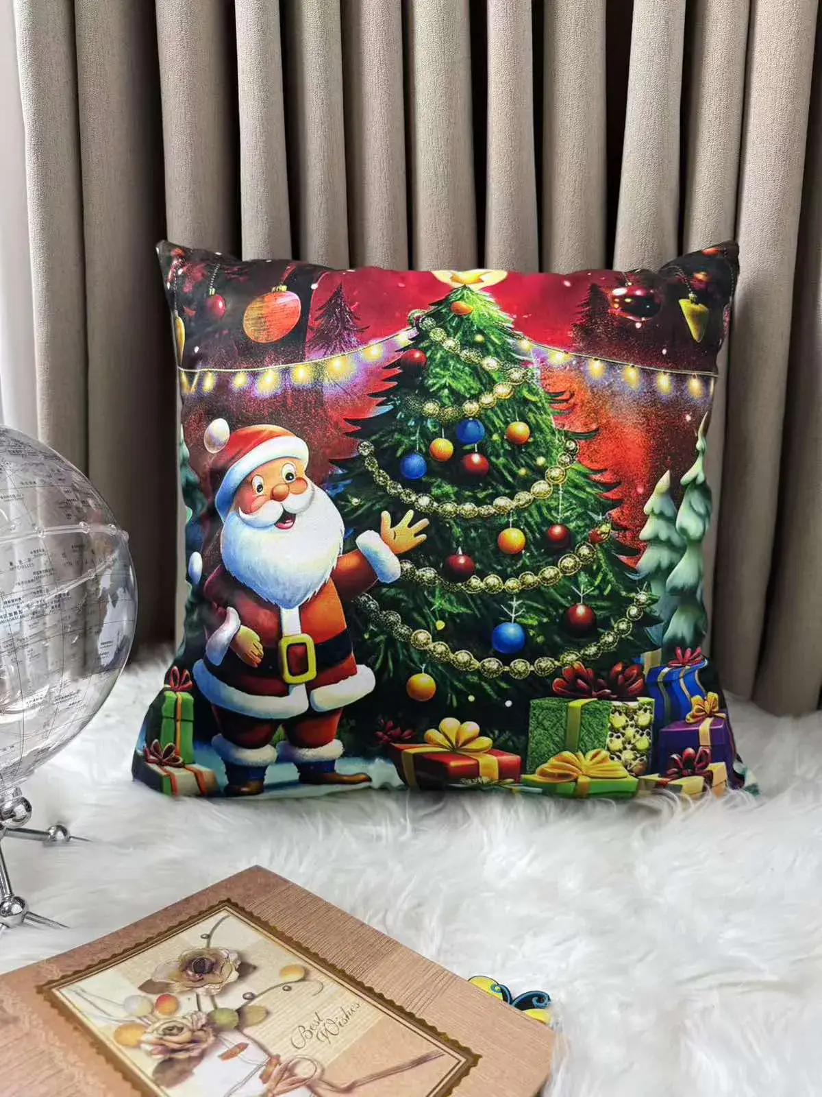 Poszewki świąteczne 40x40cm Santa i choinka