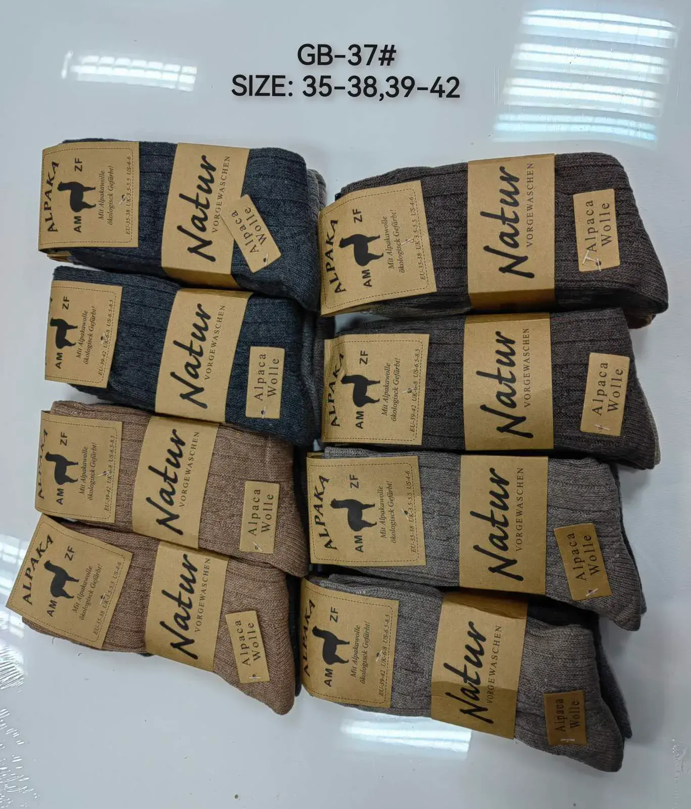 Skarpetki damskie z wełny alpaki GB-37# roz. 35-38/39-42