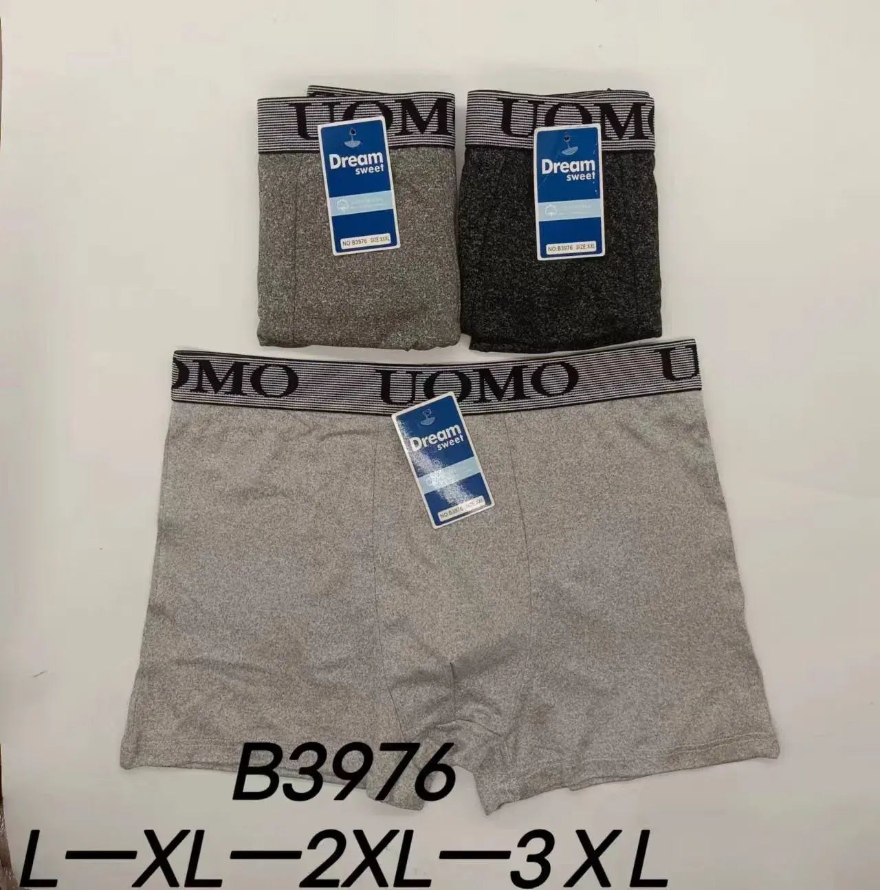 Bokserki męskie Dream szare L-XL-2XL-3XL B3976