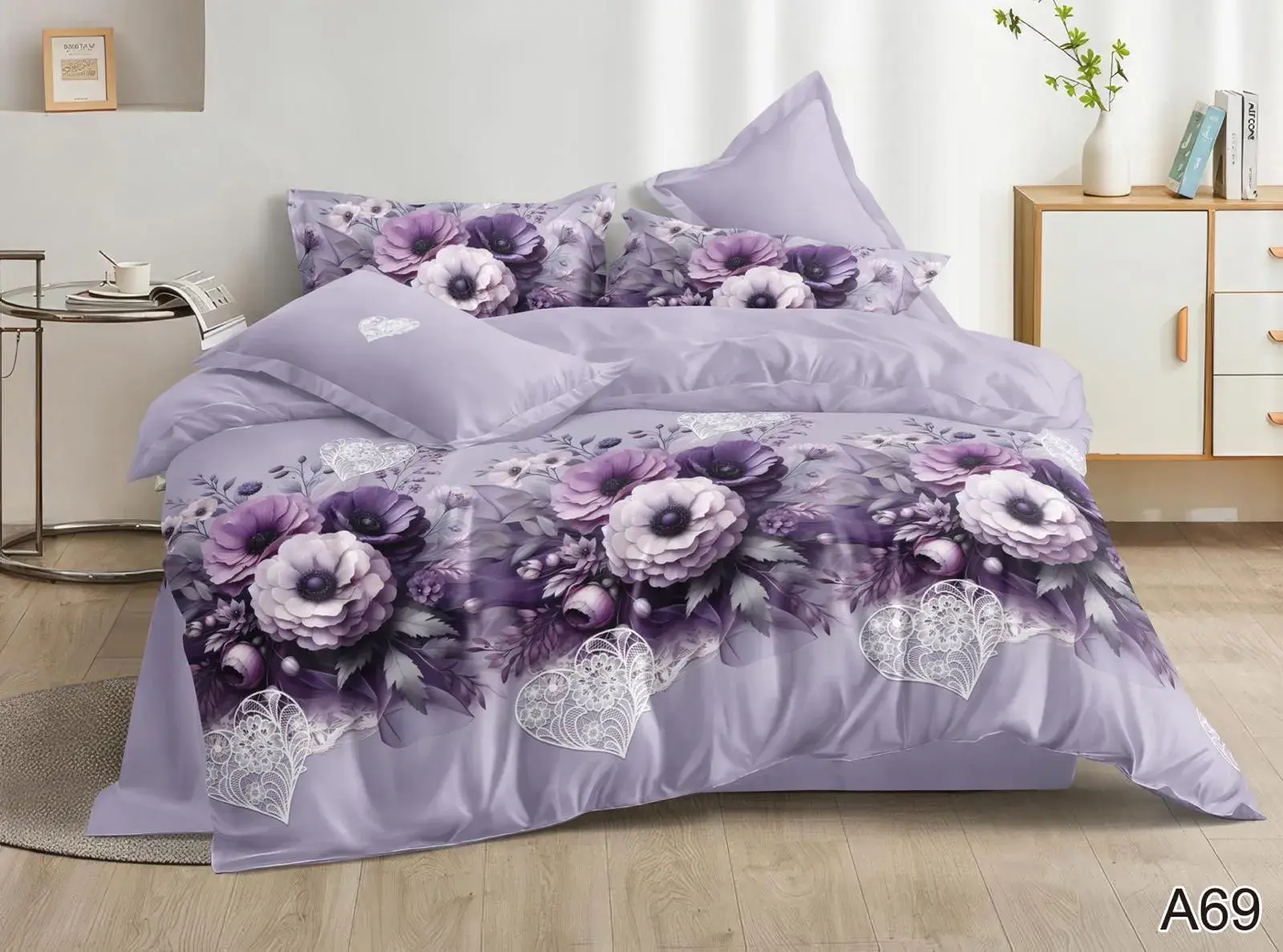 Komplet Pościel Satyna Bawełna 3CZ 200/220 A69