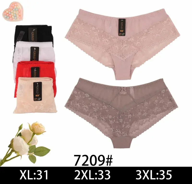 Majtki damskie koronkowe XL/31, 2XL/33, 3XL/35 7209#