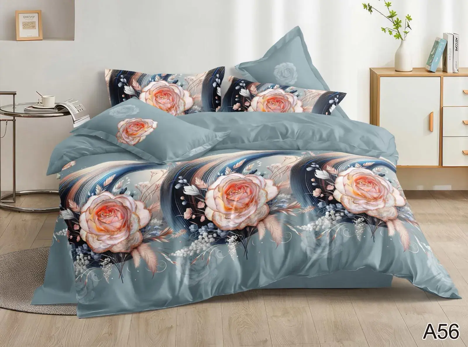 Komplet Pościeli Satyna Bawełna 3CZ 200/220 A556