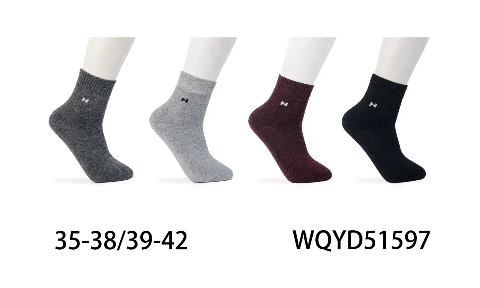 Skarpetki damskie 35-38/39-42 szare, jasnoszare, bordowe, czarne