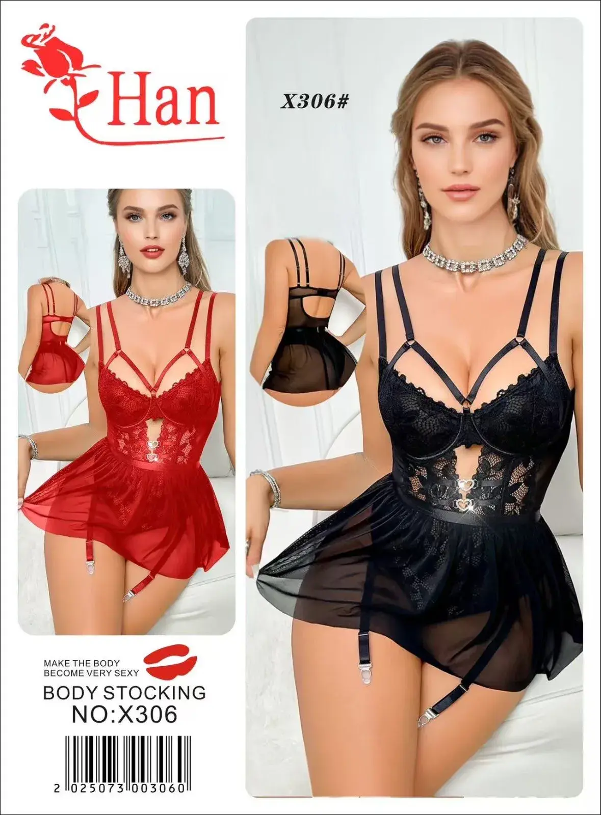 Body damskie Very Sexy Stocking X306 Han