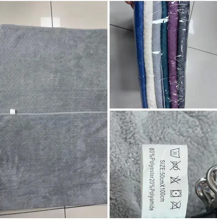 Ręczniki Mikrofibra 50x100cm Szary 80% Poliester