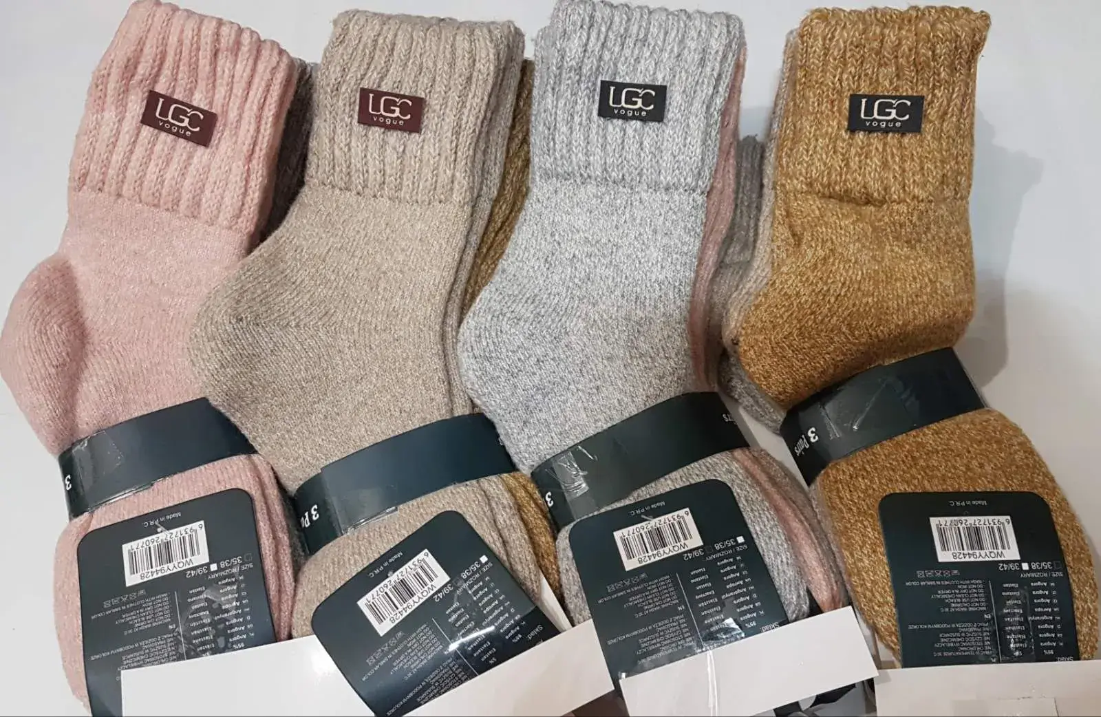 Skarpetki damskie UGG melanżowe 6 par