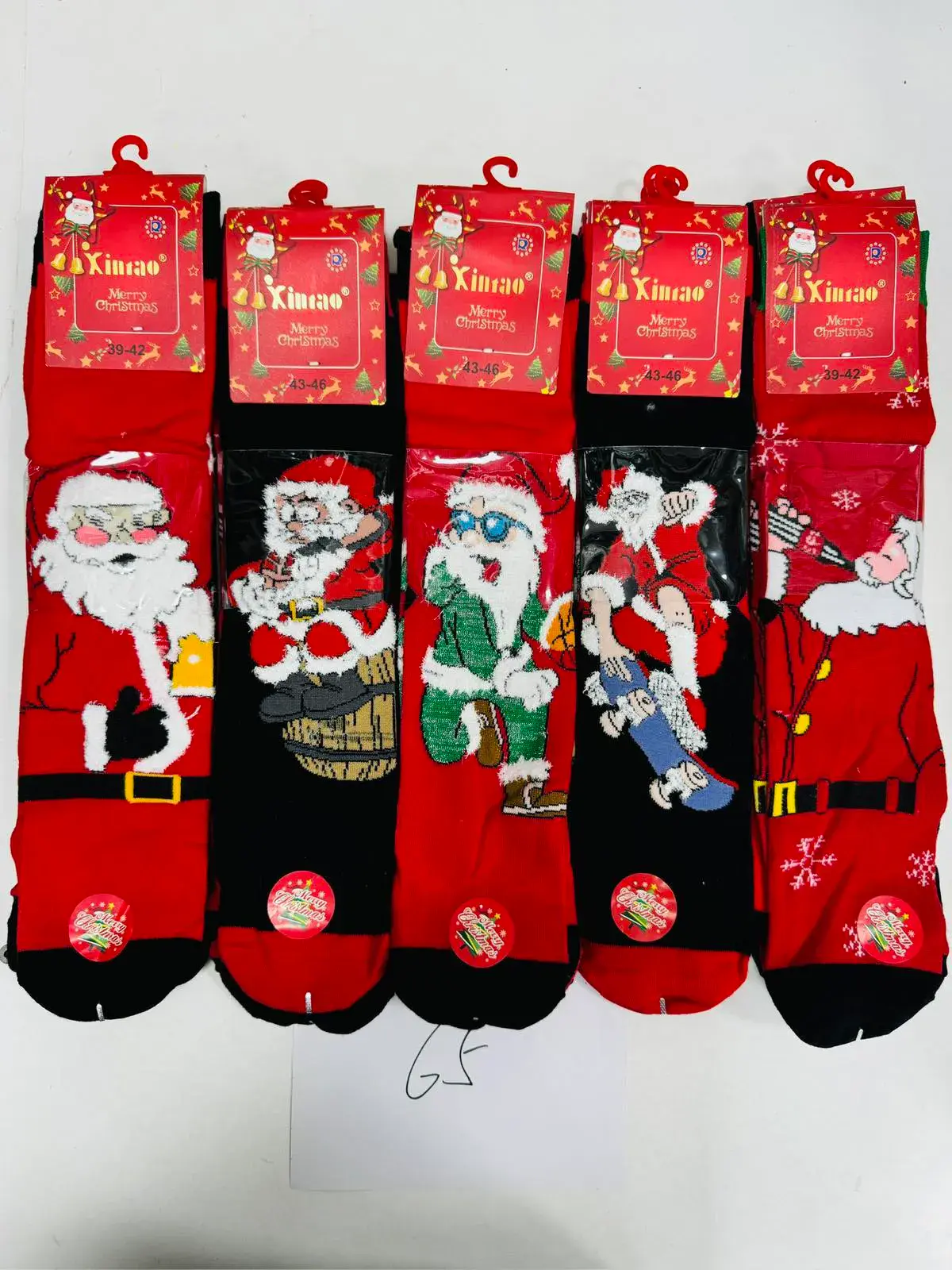 Skarpetki damskie świąteczne Xmas z motywem Santa GF