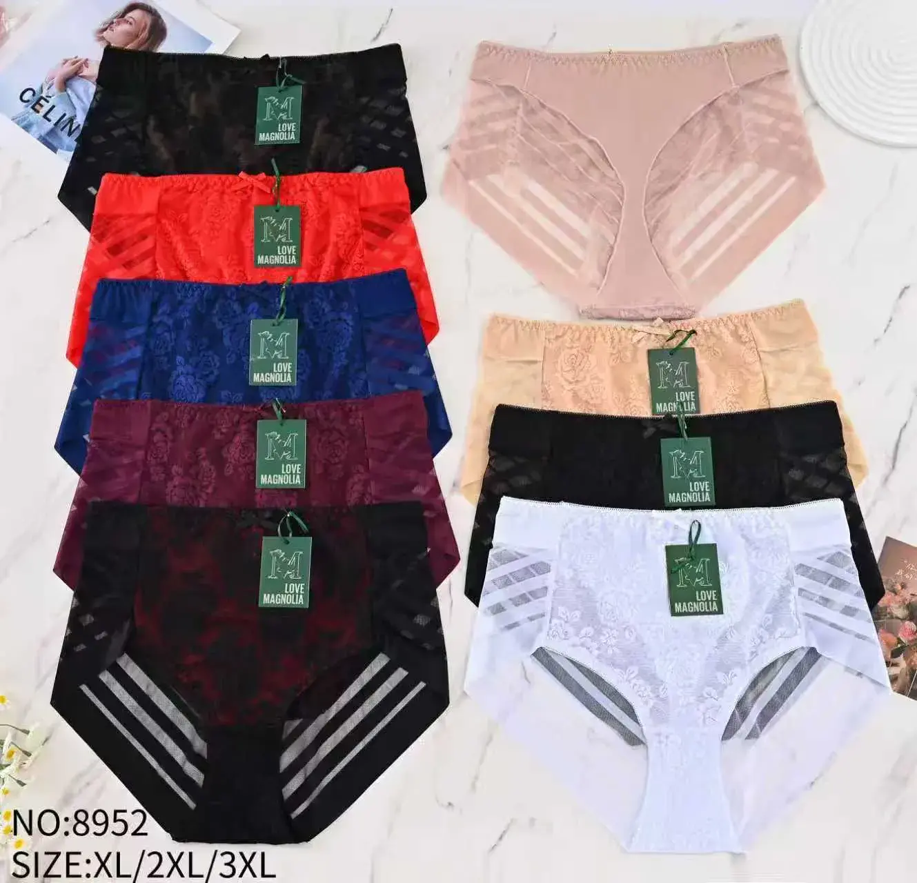 Majtki damskie koronkowe SIZEXL/2XL/3XL NO-8952