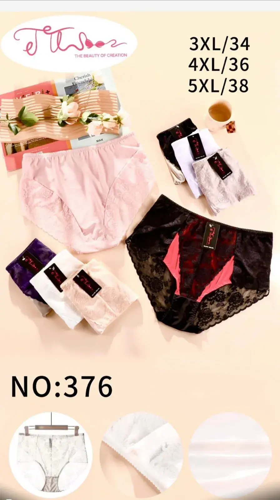 Majtki damskie 3XL/34, 4XL/36, 5XL NO:376