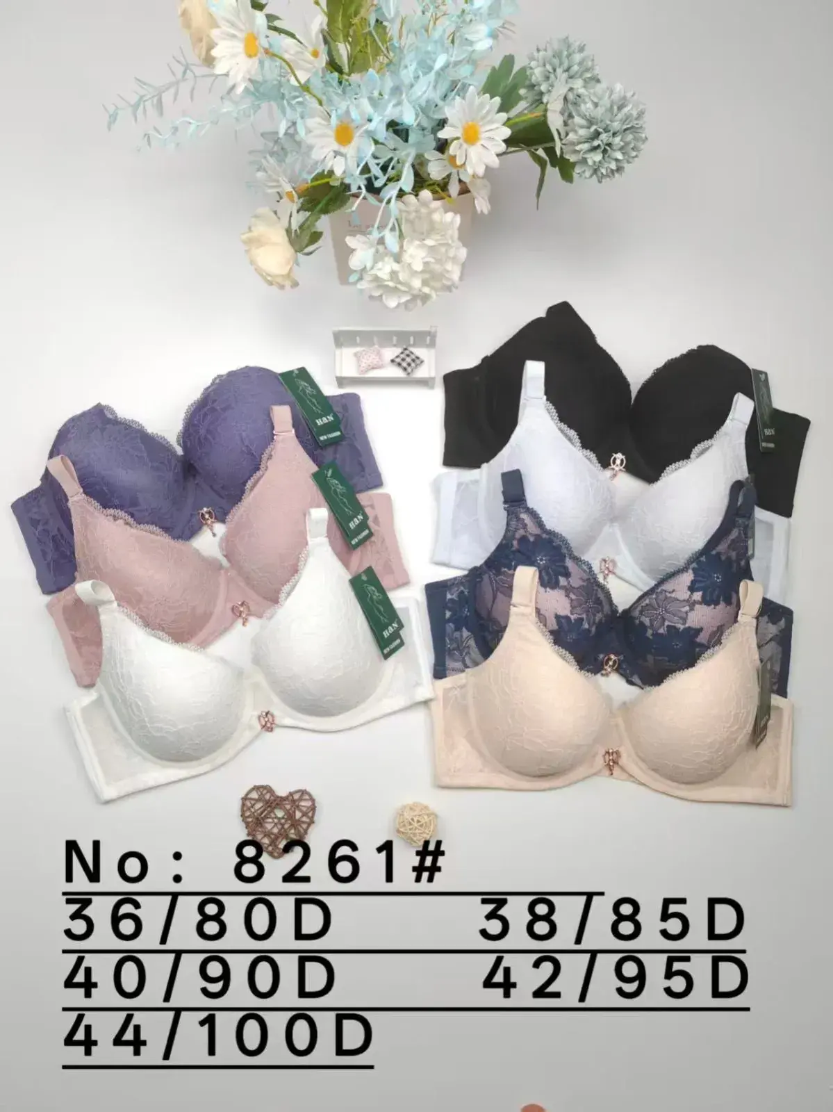 Biustonosz Damski Push-up 36/80D-44/100D Nr 8261#