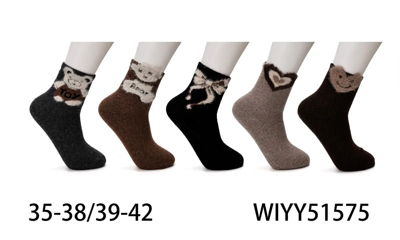 Skarpetki damskie z misiami 35-38/39-42 WIYY51575