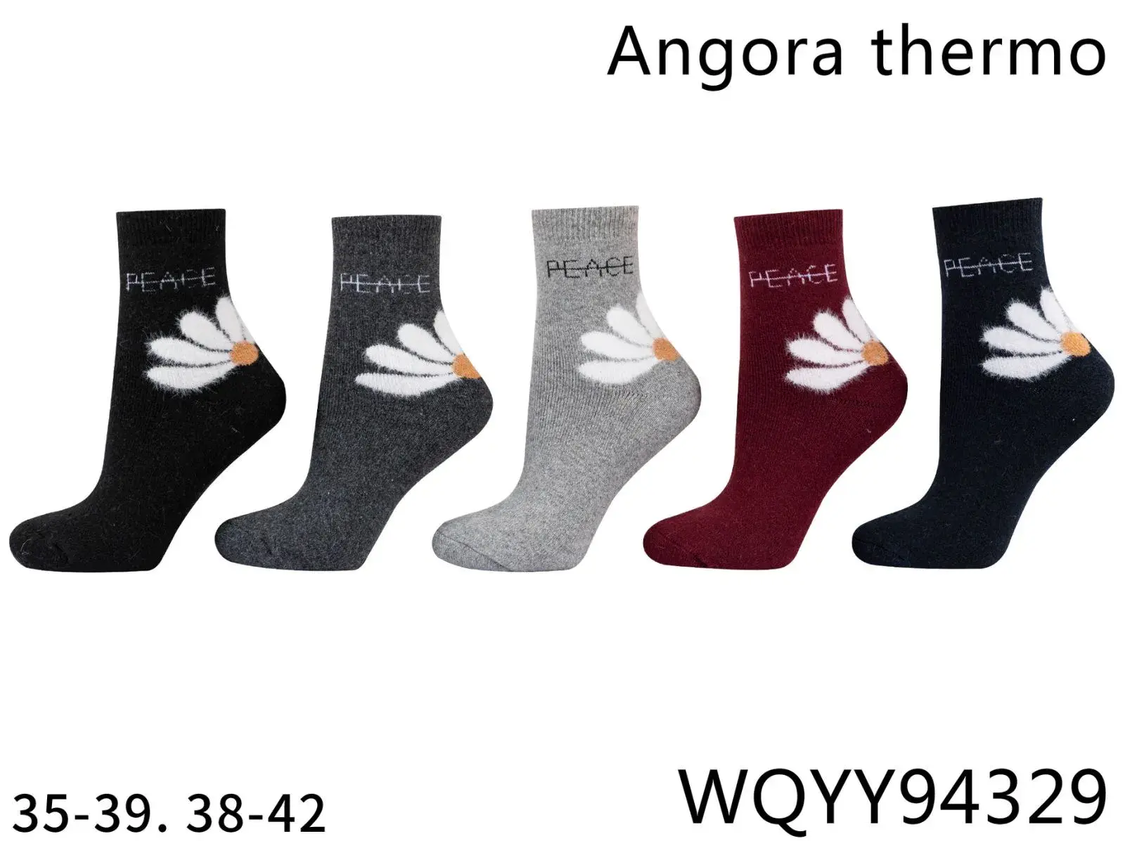 Skarpetki damskie angora thermo PEACE