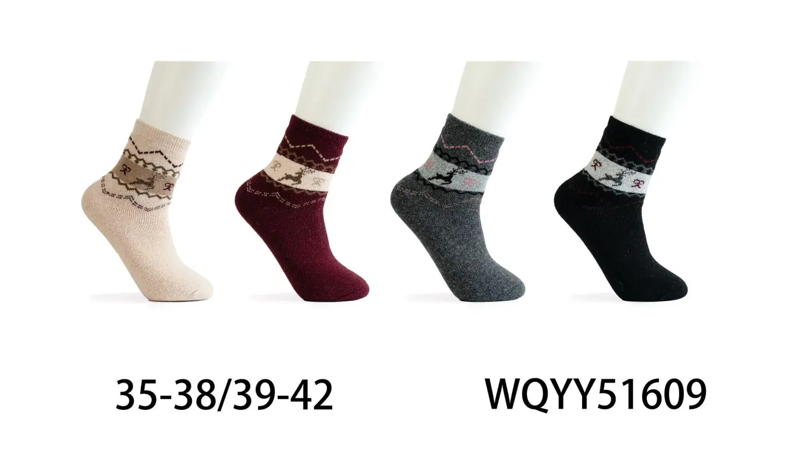 Skarpetki damskie z wzorem renifera 35-38/39-42