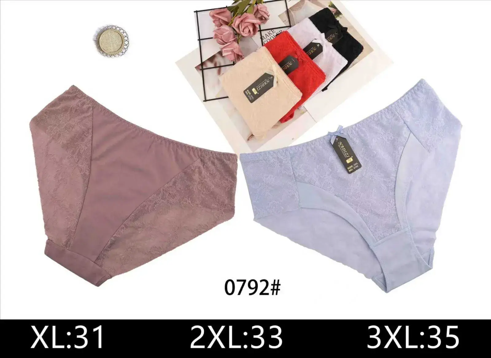 Majtki damskie 2XL-3XL, model 0792#