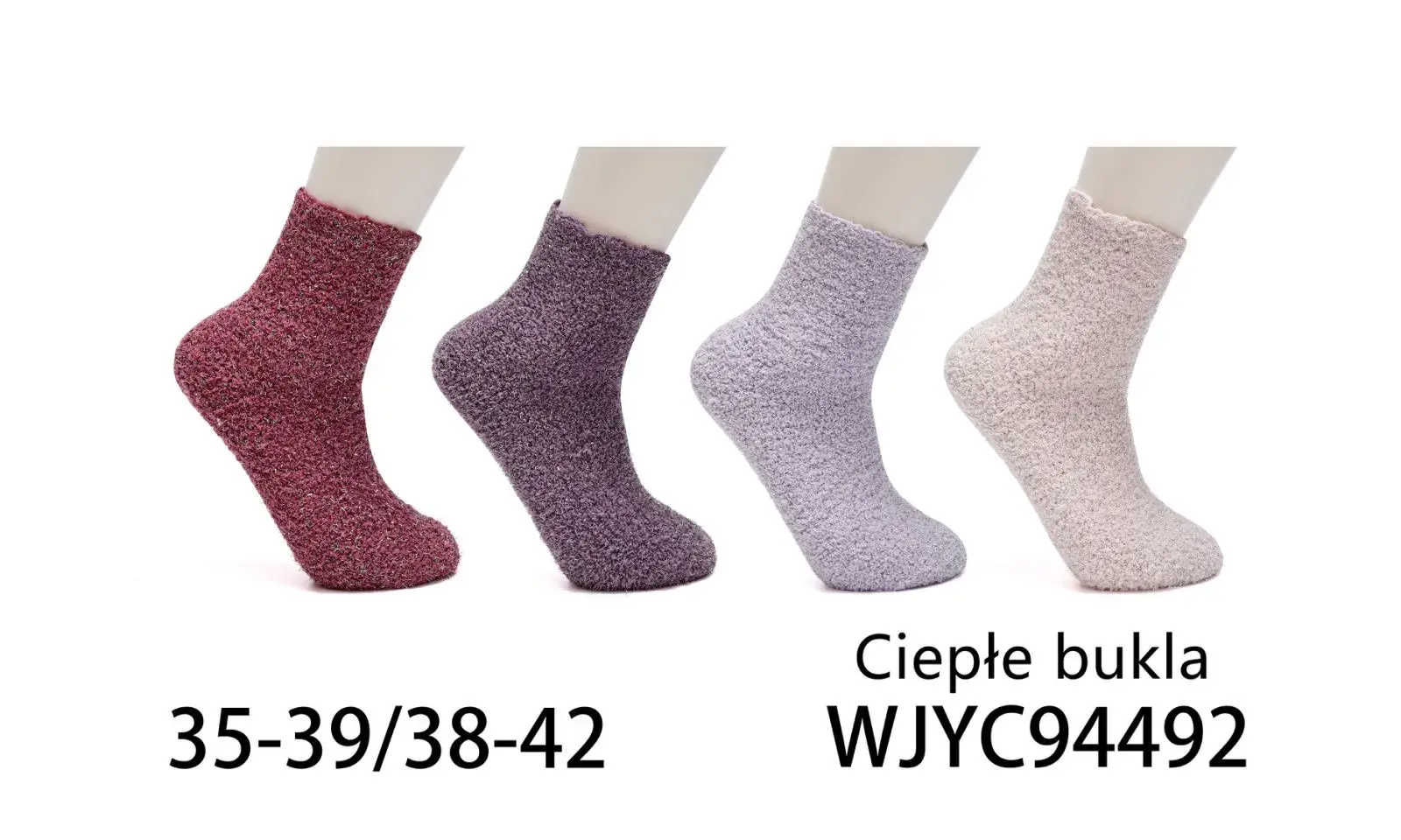 Skarpetki damskie ciepłe bukla 35-39/38-42