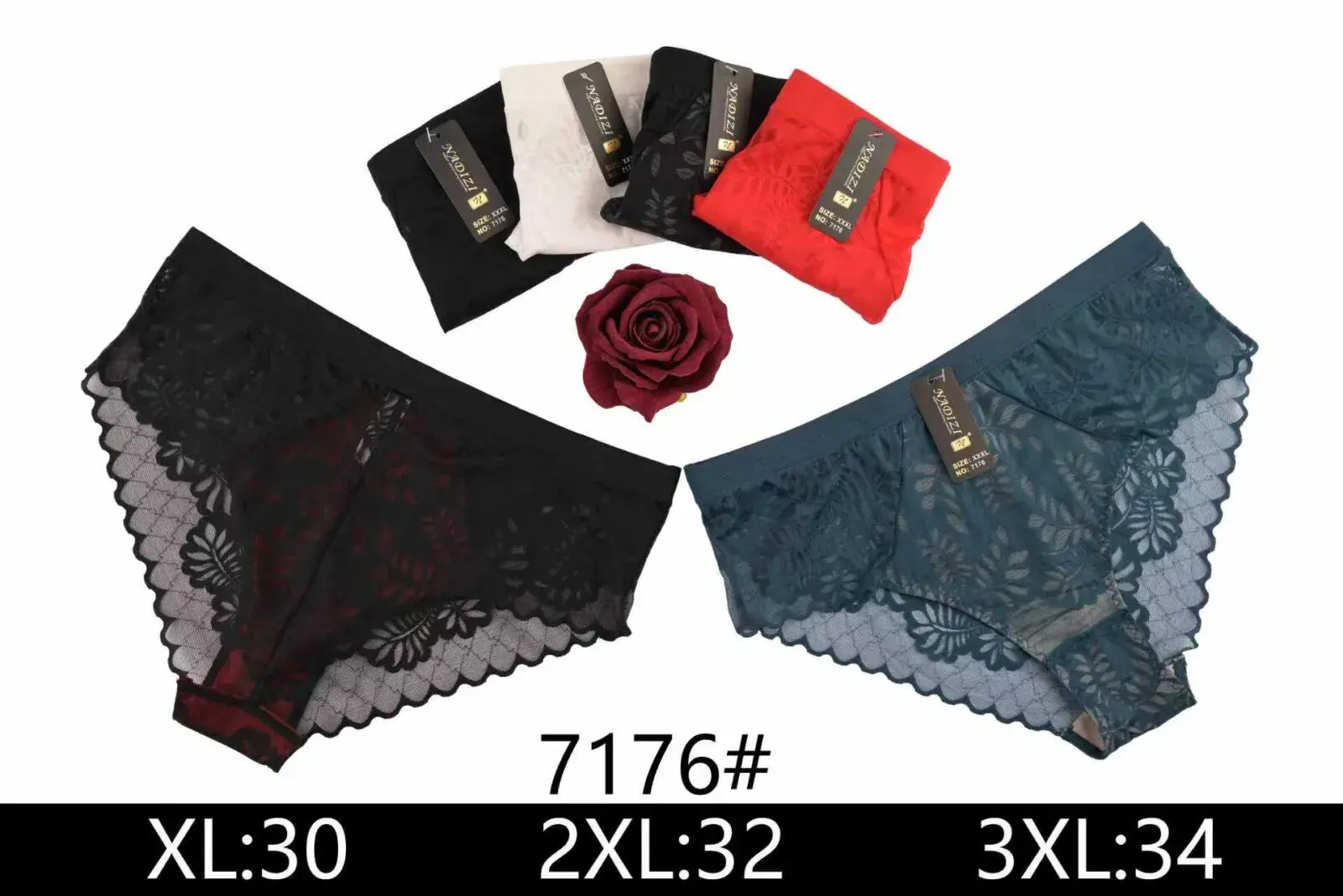 Majtki damskie koronkowe L:30 2XL:32 3XL:34 7176#