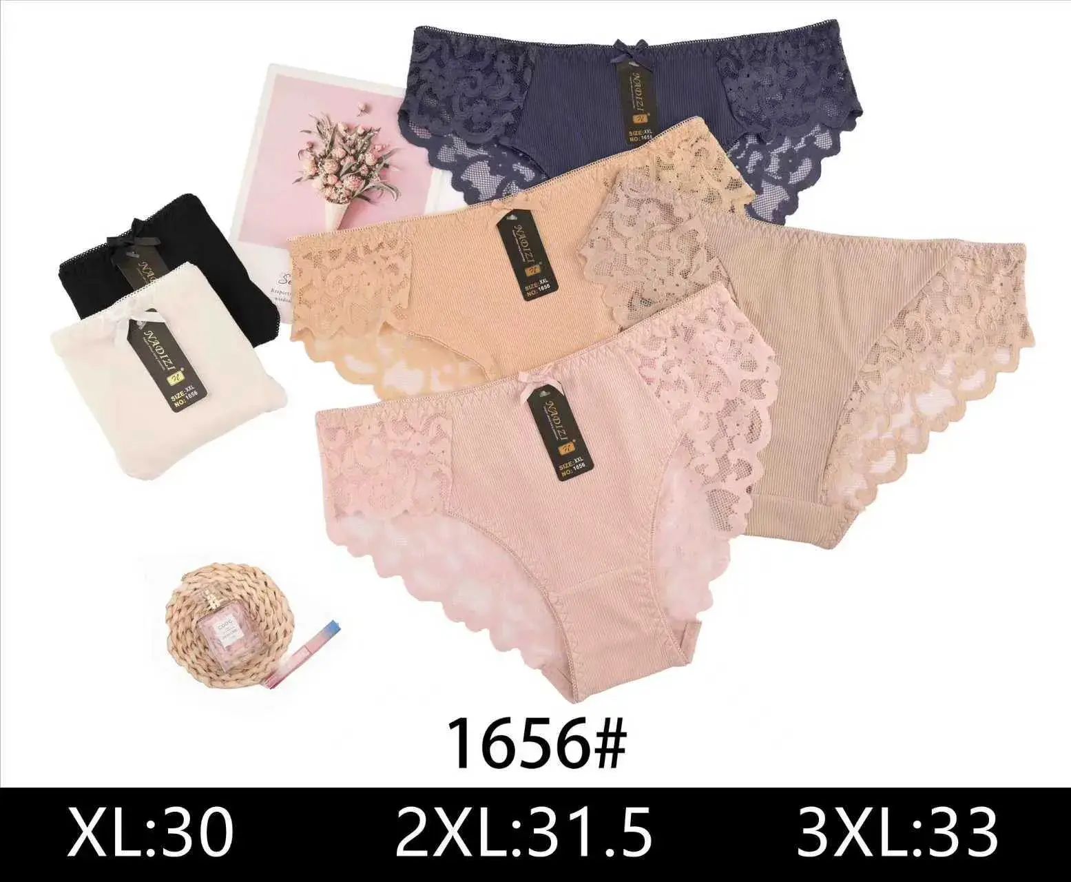 Majtki damskie koronkowe XL-3XL 16556#
