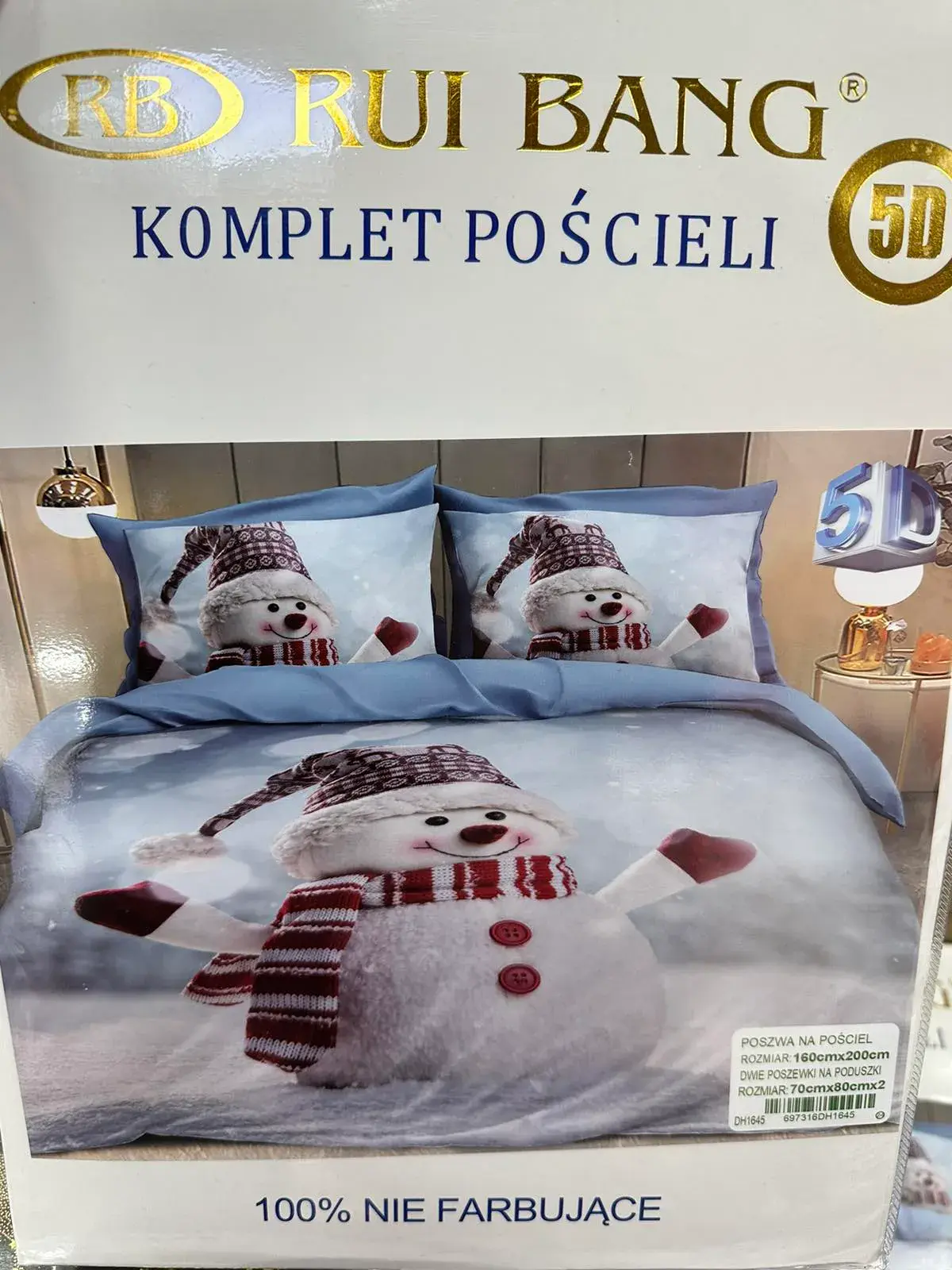 Komplet Pościeli 160/200 Rui Rui Bang 50 Śnieg