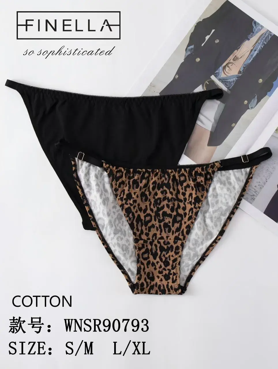 Majtki damskie Finella 2 szt. bawełniane S/M L/XL