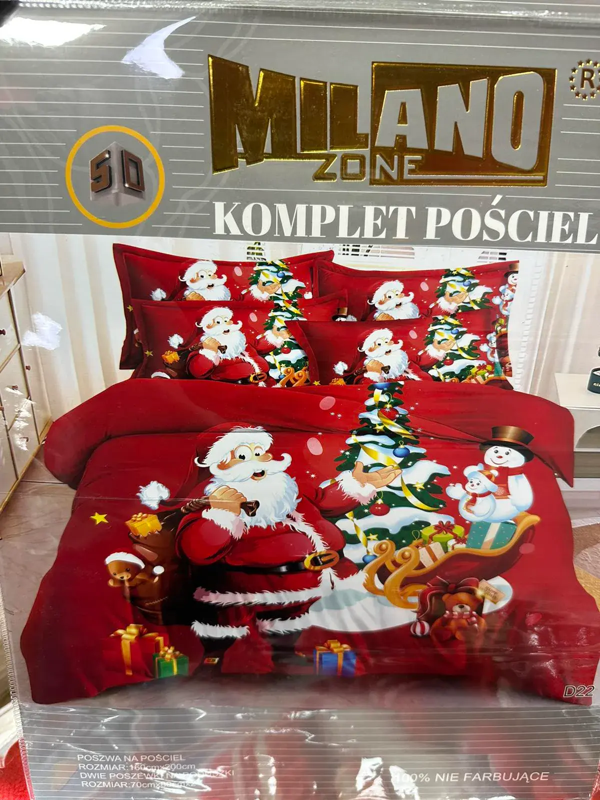 Komplet Pościel Milano 160/200 Świąteczny