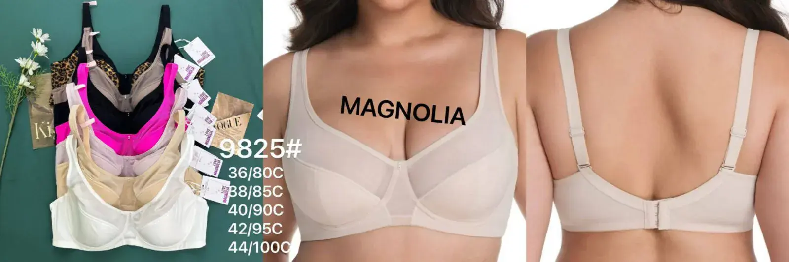 Biustonosz damski Magnolija 36B-44C różne kolory