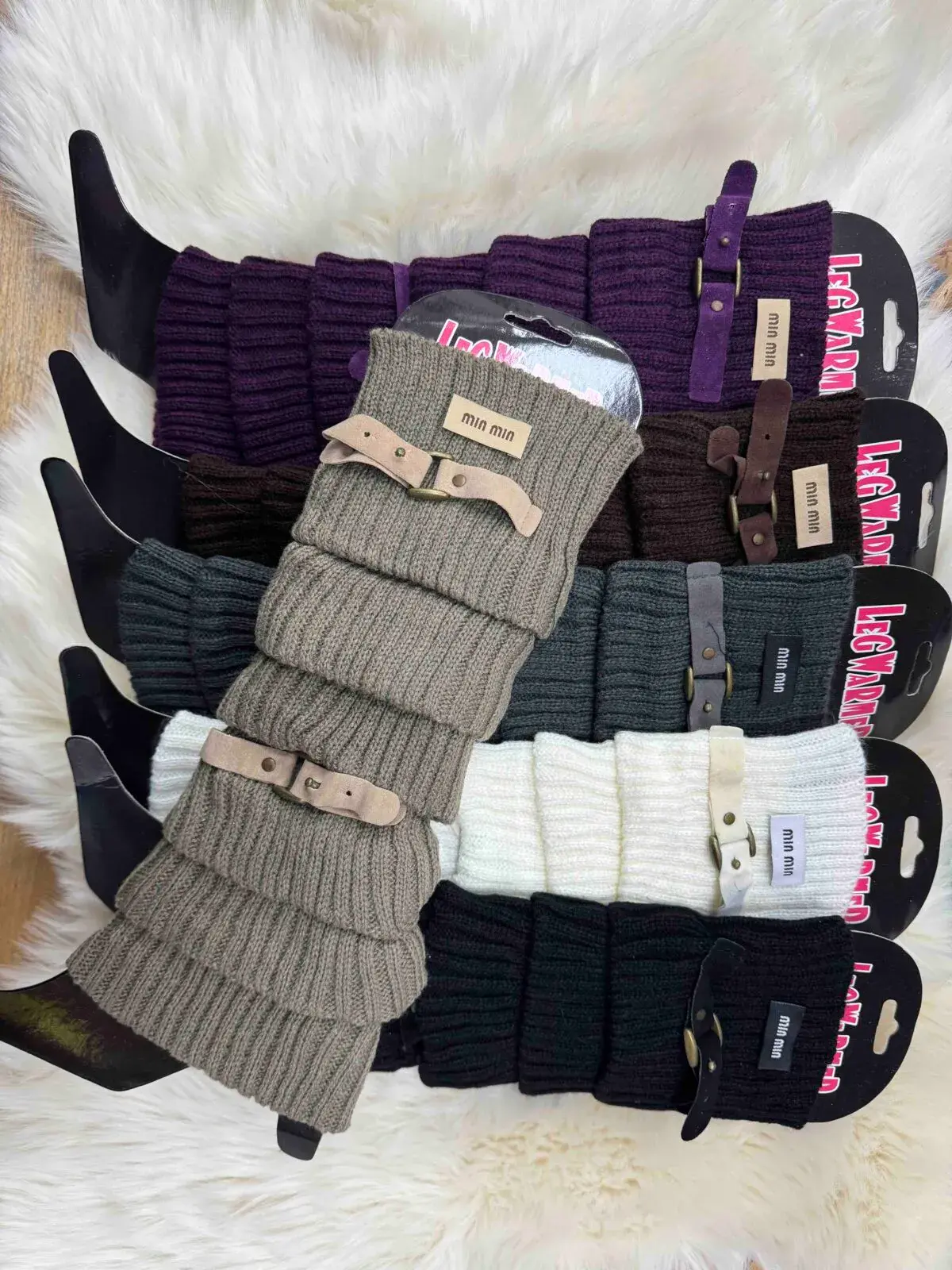 Skarpetki Damskie Leg Warmers Wzór Logo 40 szt