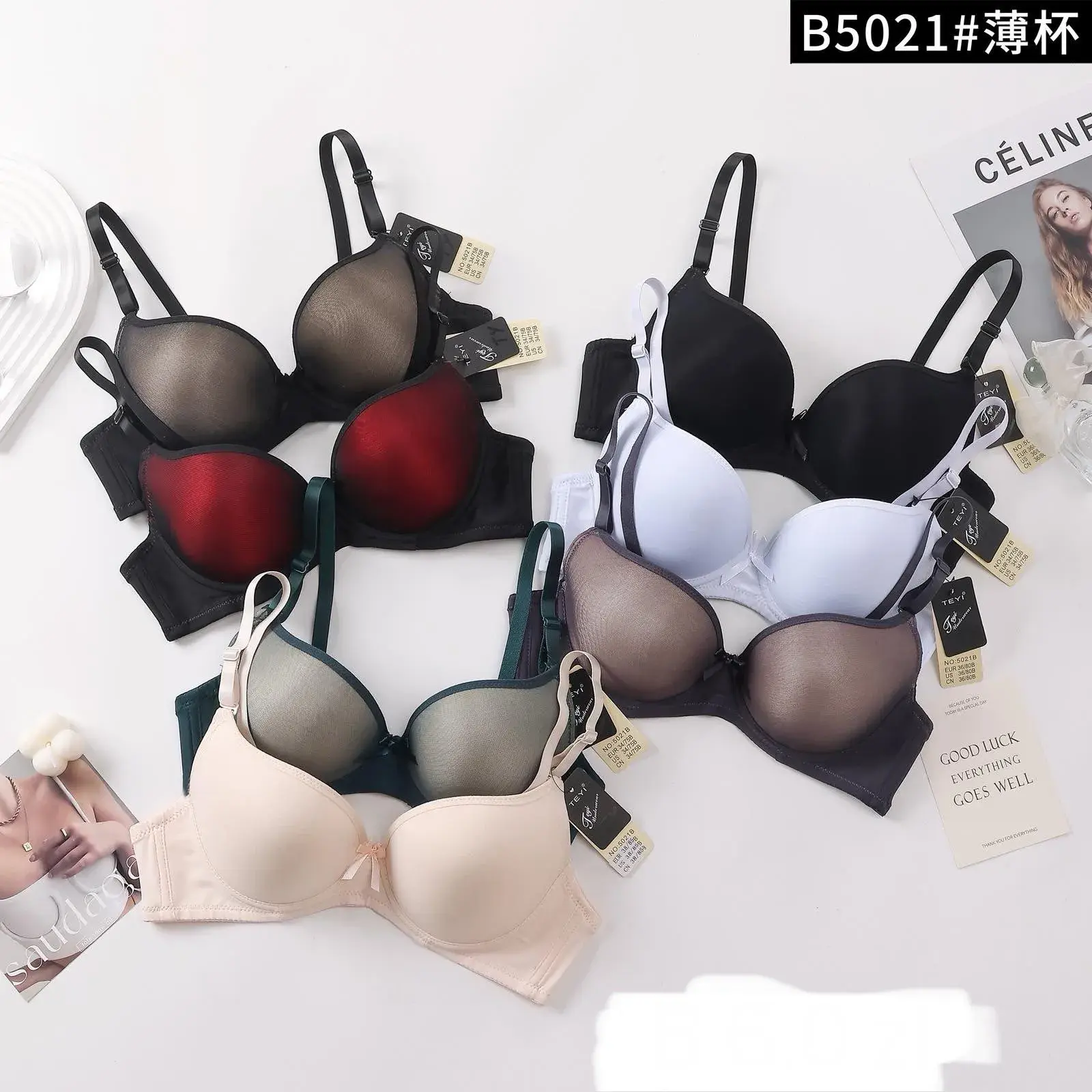 Biustonosz damski B5021 mesh różne kolory