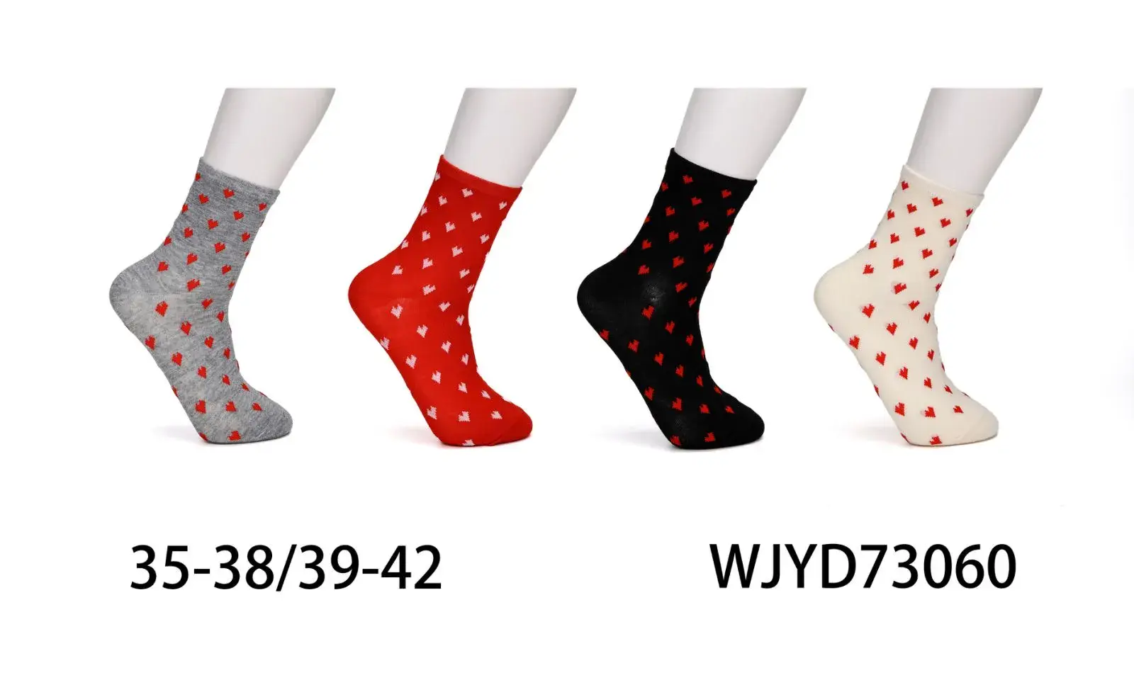 Skarpetki damskie w serca 35-38/39-42 WJYJD73060