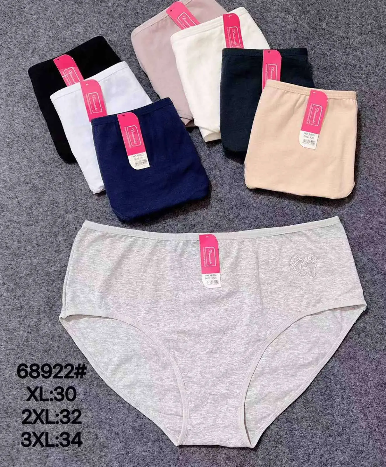Majtki damskie bawełniane XL, 9392#