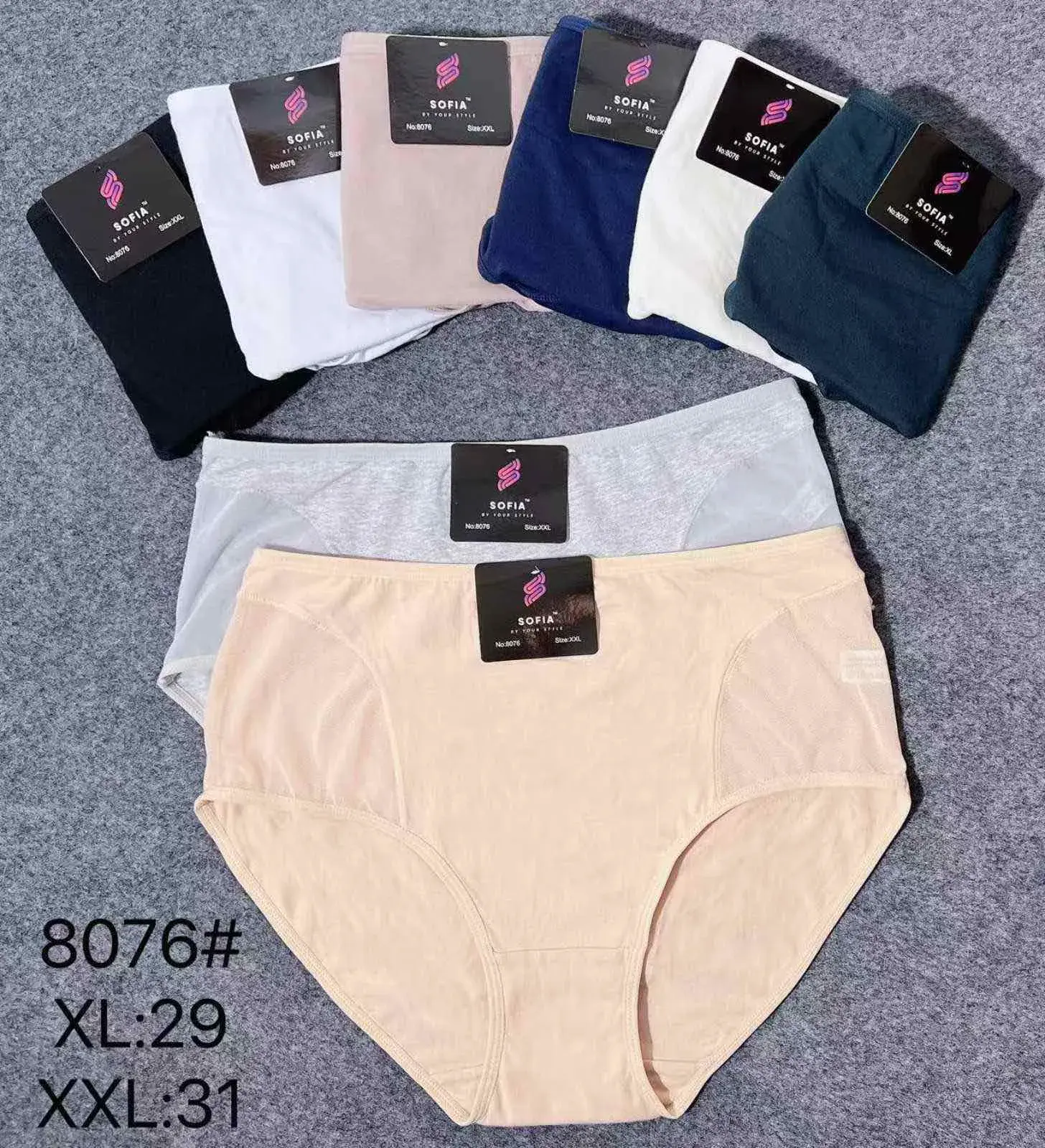 Majtki damskie Sofia XL-XXL, zestaw 24 szt