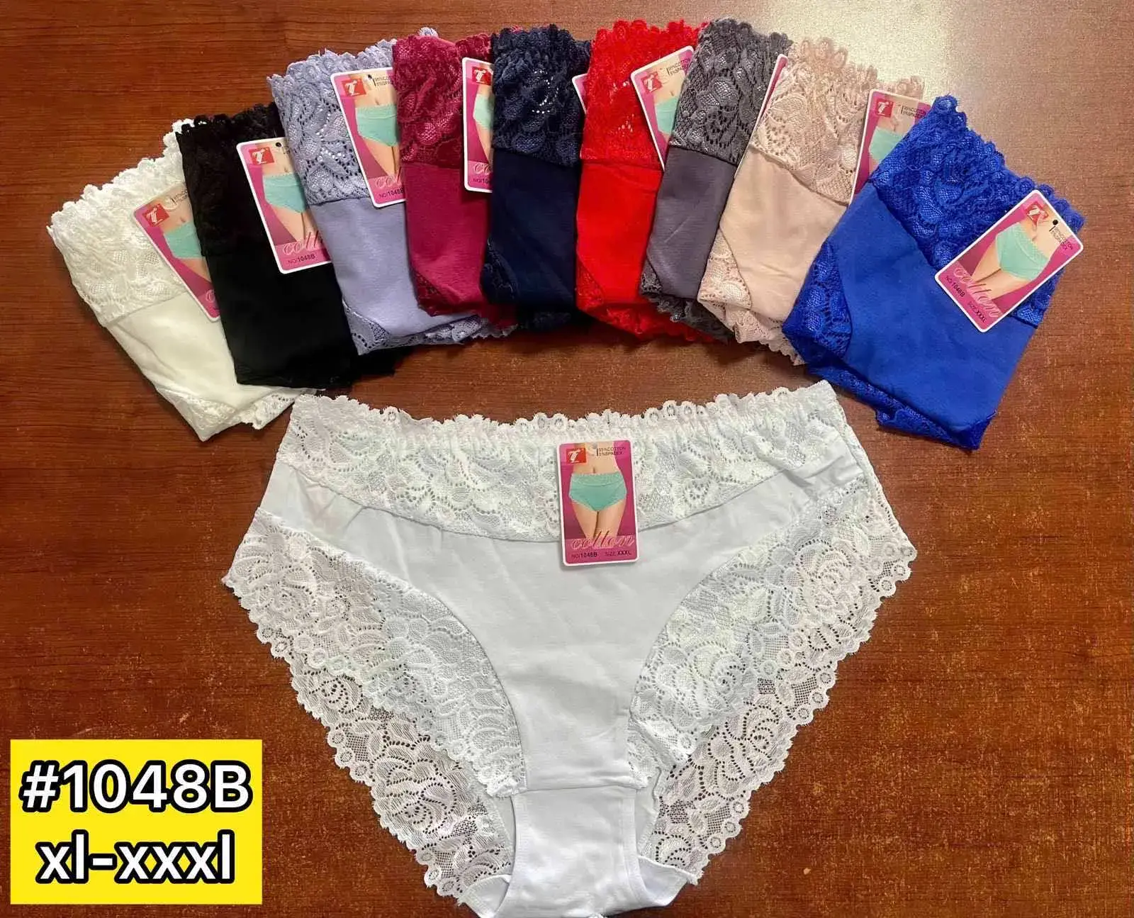 Majtki damskie XL-XXL koronkowe, 10 kolorów