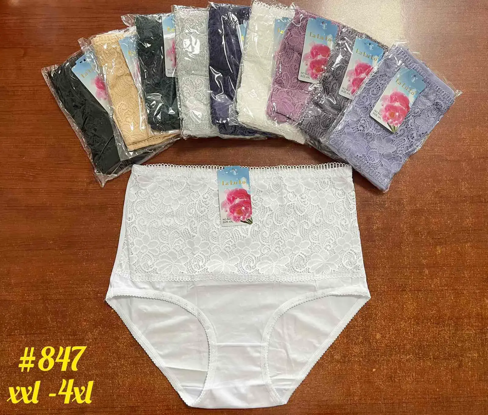Majtki damskie XL-4XL białe i kolorowe koronka